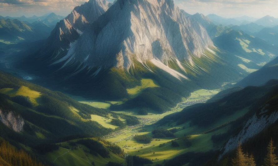 Der Hochvogel in den Allgäuer Alpen und sein Riss