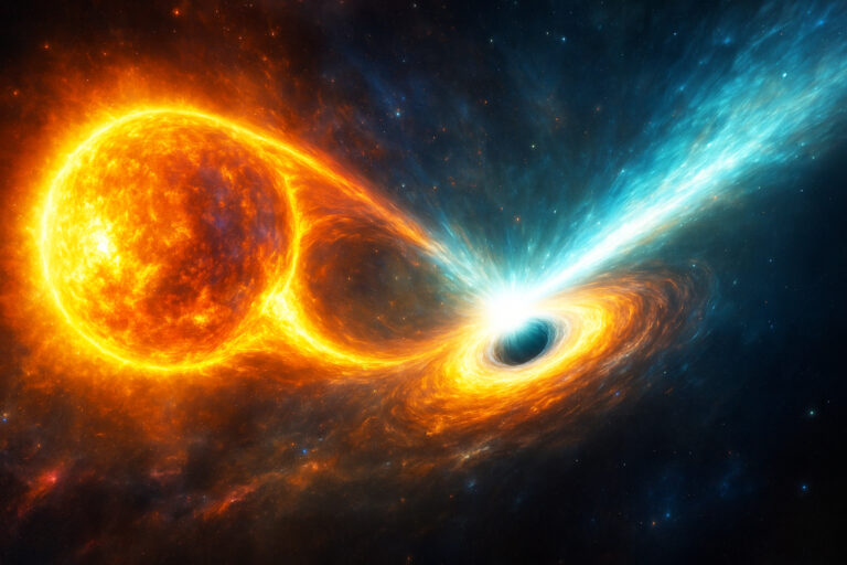 Todeskampf eines Sterns im All, der hell wie tausend Sonnen leuchtet