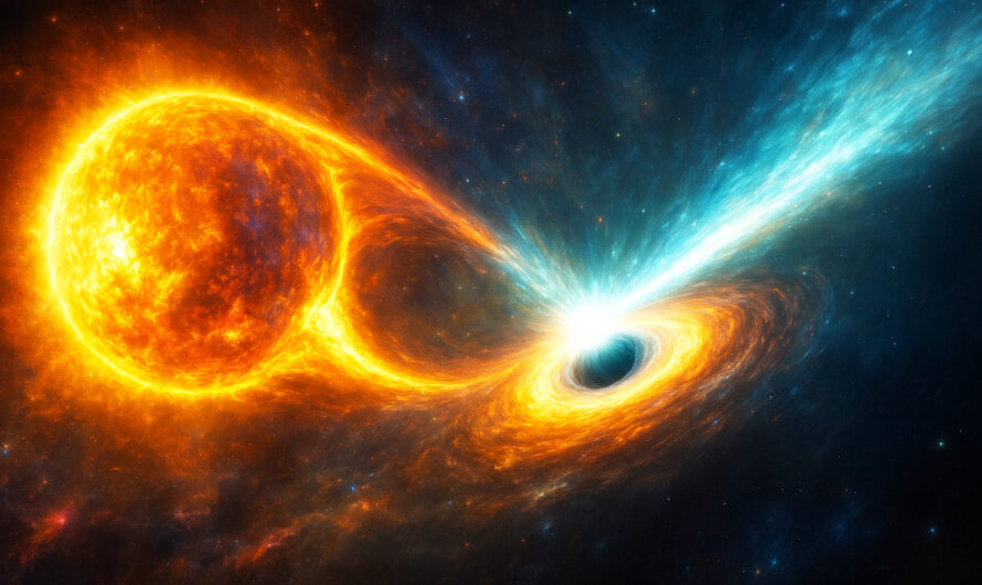 Todeskampf eines Sterns im All, der hell wie tausend Sonnen leuchtet