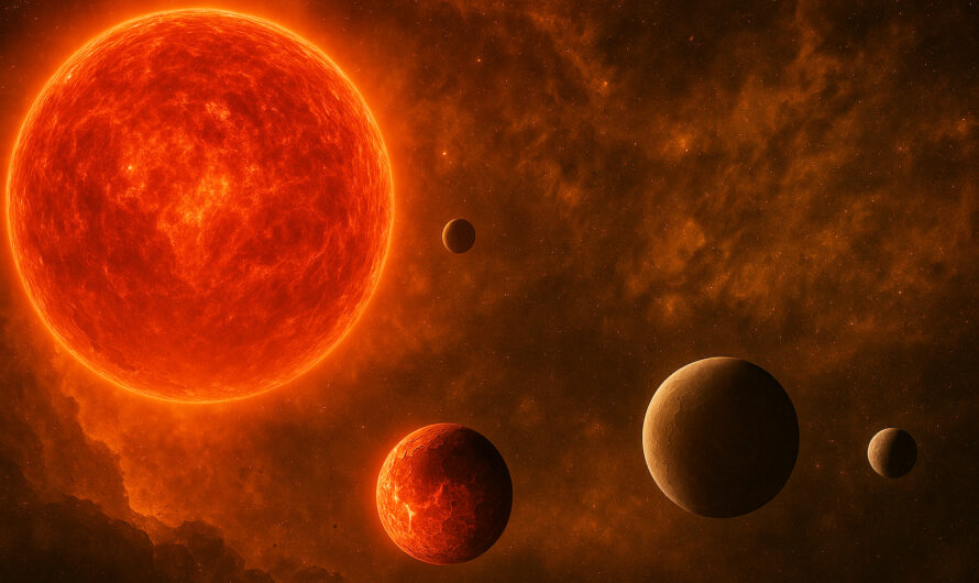 Die ferne Zukunft unseres Sonnensystems (in ca. 5 bis 7 Milliarden Jahren)