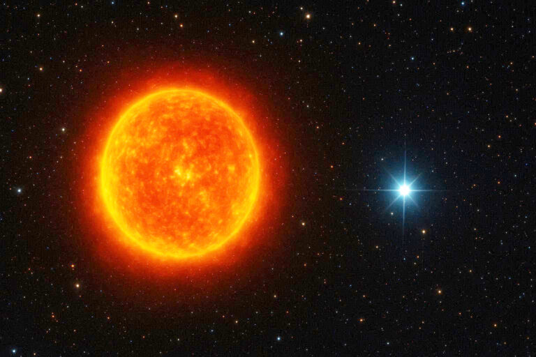 Beteigeuze hat einen Begleiter – Blauer Stern im Schatten eines Giganten